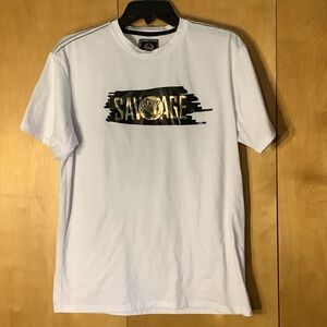 CR-24 x Savage logo white tshirt, size medium